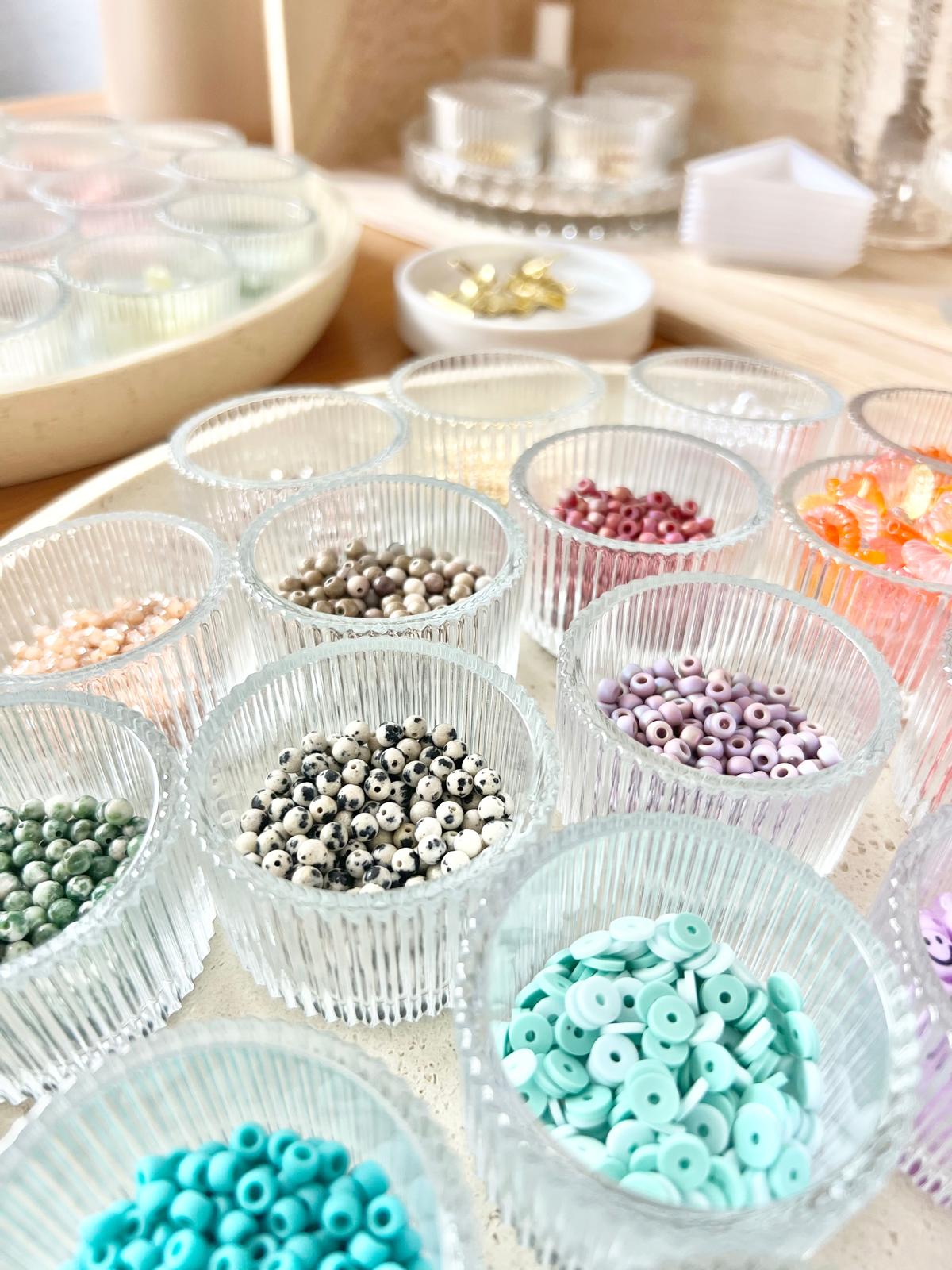 Perlen Bar Tischdekoration mit Sortierschalen